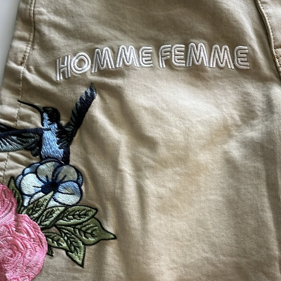 Homme + Femme Unisex Denim Wear Embroidered Shorts NWT Size 28 - Picture 15 of 16